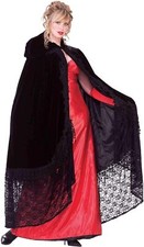 Victorian Cape Gothic 56" Fabric Dress Up Halloween Costume Accessory 2 COLORS