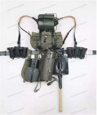 Us! Wwii Equipment Mp44/mp40/98k Canvas Field Gear Package 11pc-set Hunting Bag