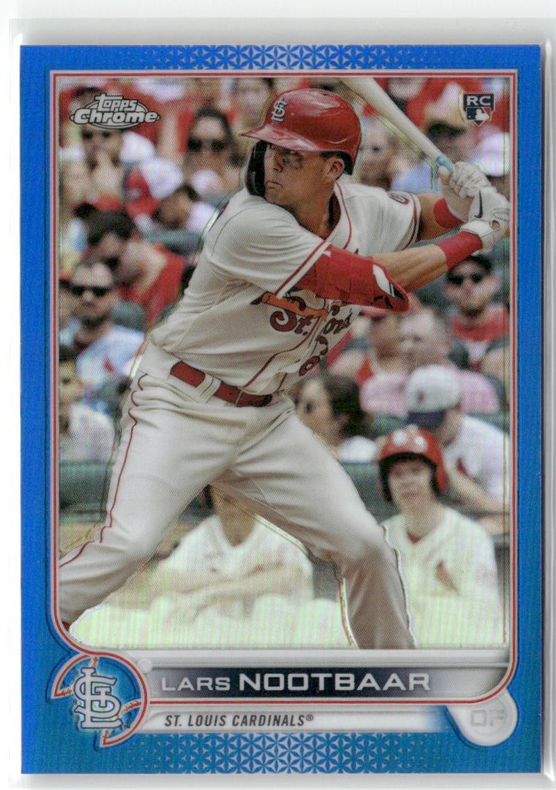 2022 Topps Chrome #19 Lars Nootbaar Blue Refractor #/150