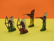 JOHILLCO VINTAGE 1930s LEAD WILD WEST SERIES N.AMERICAN NATIVE INDIANS x 4