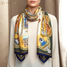 RARE VINTAGE HERMES Silk Scarf "In Salzburg" Carre 90 designed by Loic Dubigeon