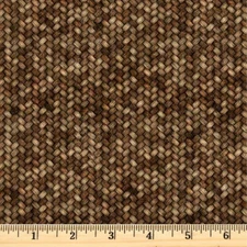 Cotton Tails Brown Basket Weave Blender Cotton Fabric 30085 A By the half yard