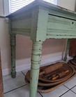 Primitive Farm Table Desk Old  Green Paint  — photo 8