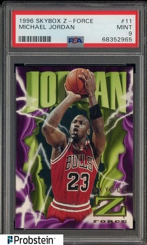 ​Michael Jordan 1996 Skybox Z-Force Card #11 PSA 9 MINT Chicago Bulls