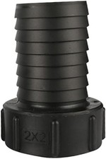 Gartenschlauch Wasserhahn Adapter 60 mm Grobgewinde IBC-Tankadapter Schwarz