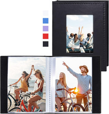 Small Photo Album 4X6 Photos, 2 Pack Leather Cover Mini Photo Book, 26-Page Hold