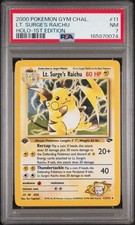 POKEMON LT. SURGE'S RAICHU GYM CHALLENGE 1ST EDITION HOLO 11 PSA 7 REGRADE on eBay
