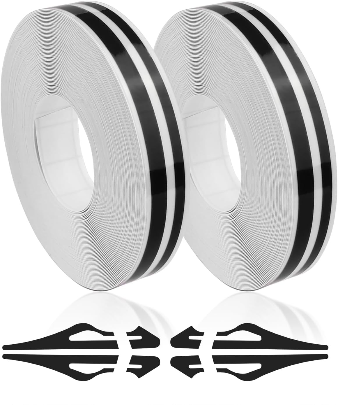 2PCS Pinstripe Tape Car Decorations,Universal Vinyl for Black 