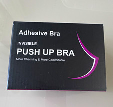 Invisible Self-Adhesive Push-Up Silicone Stick-On Bra Cups B, Beige/Black
