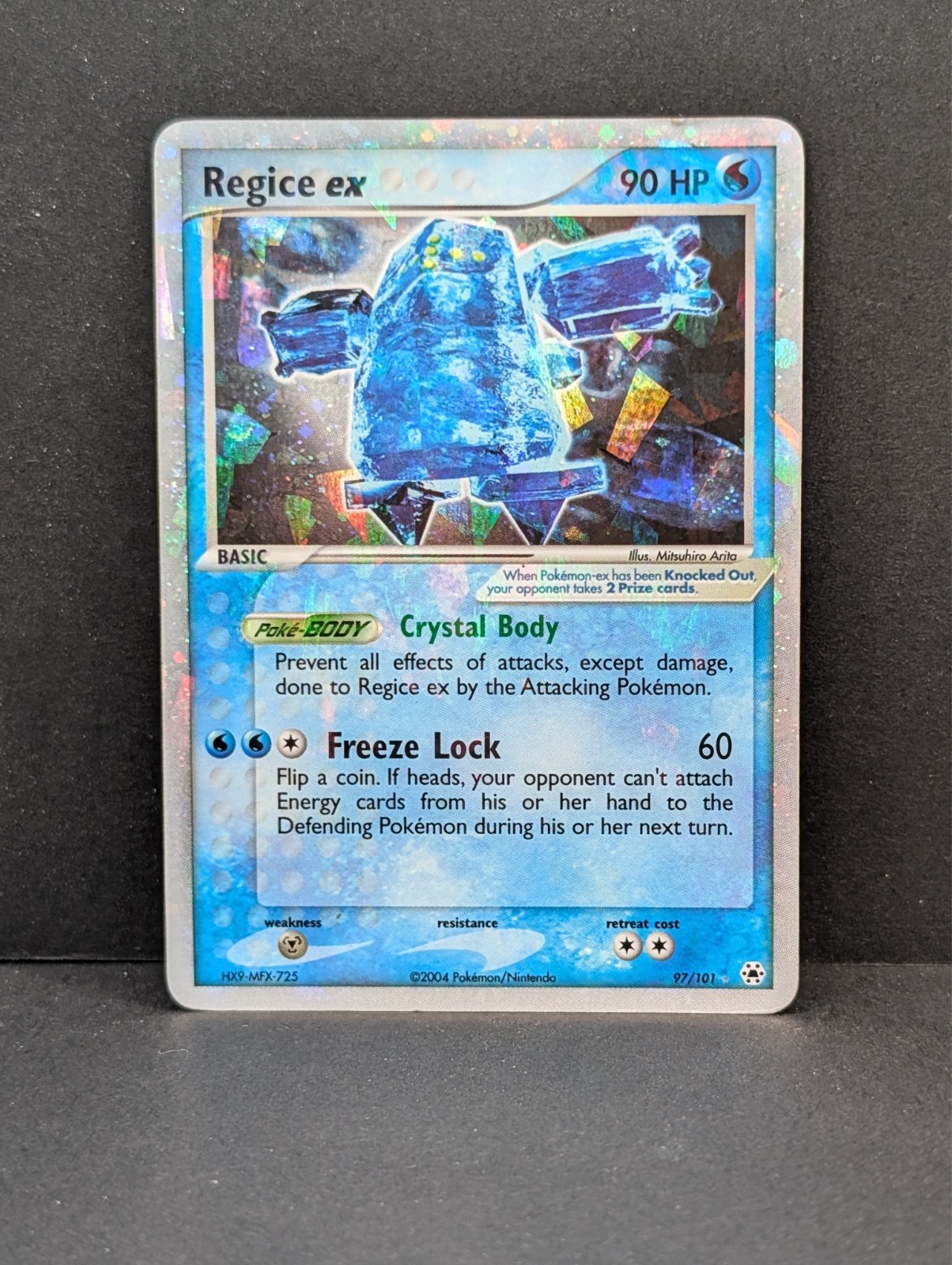 Regice Ex Hidden Legends 97/101 Holo Rare Pokemon TCG Nintendo cracked ice MP+