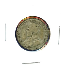 1920 Canada 25c Cent Canadian Silver Coin King George V
