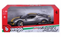 Ferrari 296 GTB Assetto Fiorano 1:18 Bburago 18-16017 Szary SamochÓD Bburago