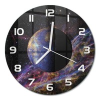 Stilvolle Runde Wanduhr Mit Leisem Uhrwerk Quecksilber WeißE Zeiger Fi30 Cm