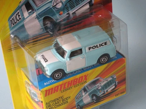 Matchbox Austin Mini Van Police Toy Model Car 63mm Panda Lesney B