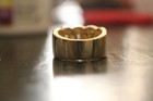 ESTATE SALE: 10mm CUBAN 4.6ct Lab VVS1 Sim Diamond Ring Men's 10grams Size 11 — photo 5