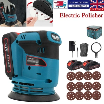 5" Cordless Random Orbital Sander With Variable Speed & Dust Bag & Quick Fix Pad