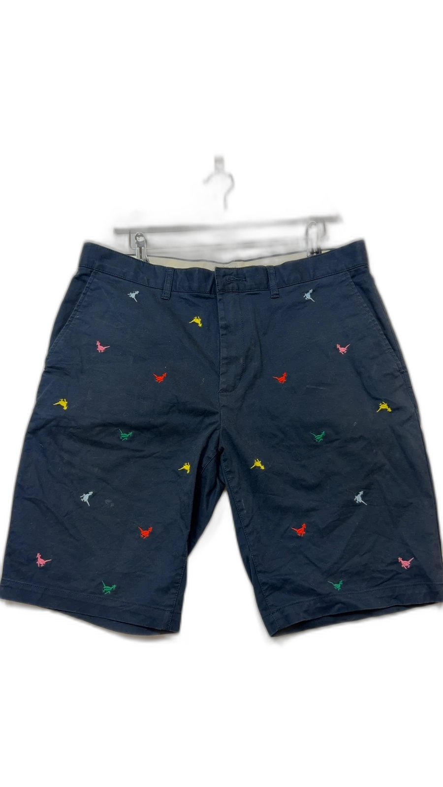 Jack Wills Blue Cotton Animal Print Chino Shorts size 34R Mens Casual