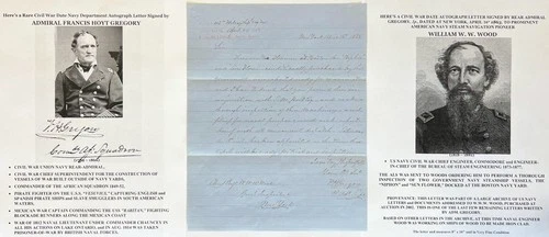 MEXICAN/CIVIL WAR ADMIRAL PIRATE FIGHTER AFRICAN SQUADRON GREGORY LETTER SIGNED!