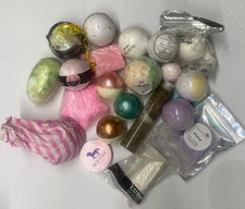 Assorted VARIOUS BRANDS LUSH MIXED Bath SALT FIZZER Bomb SOAP Bundle - Lot of 21