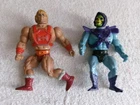 Vintage 1980's Motu He-Man Masters of The Universe & Skeletor Action Figures