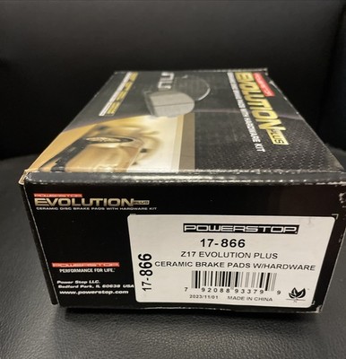 Evolution Ceramic Disc Brake Pads With Hardware Kit 17-866