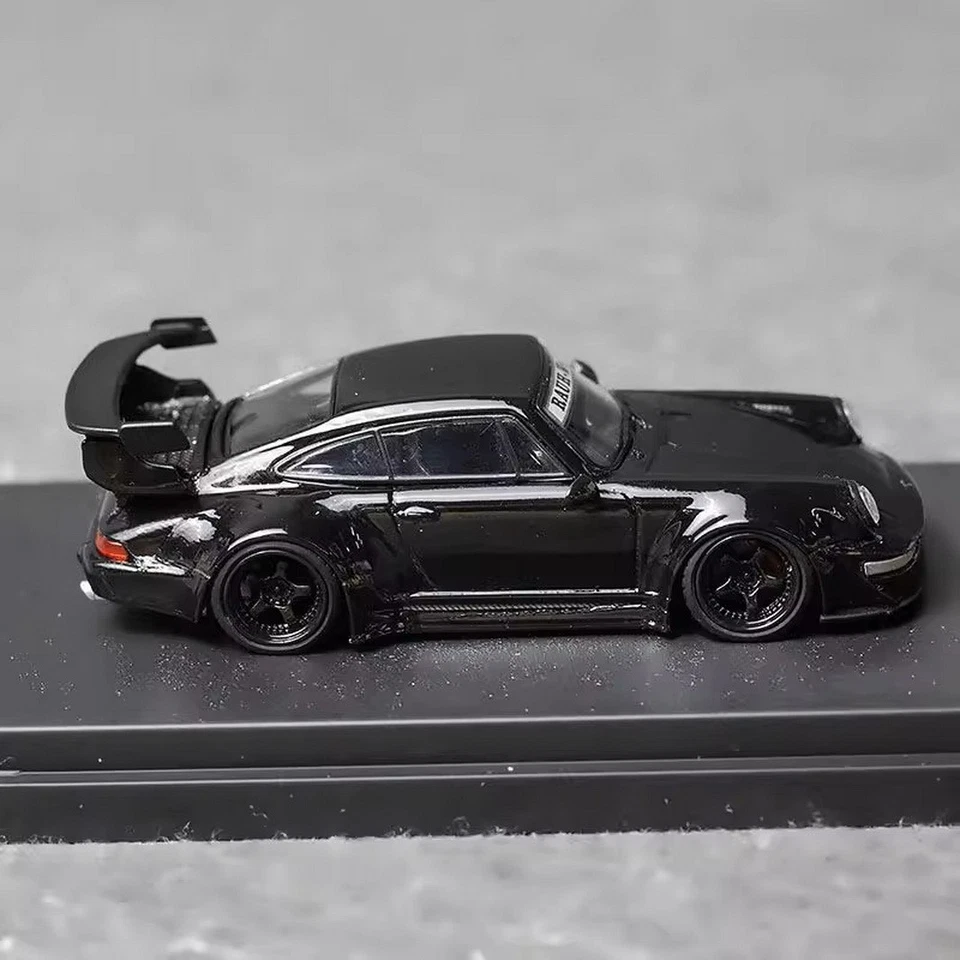Llama Escala 1/64 Porsche 964 RWB Negro3 Diecast Coche Modelo Colección Juguete Foto 3 de 4