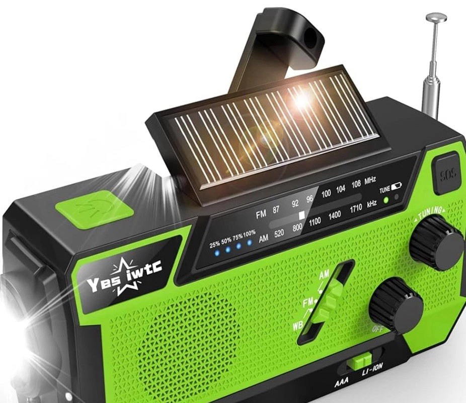 Notfallkurbel Wetterradio, AM/FM/NOAA Handkurbel - Grün