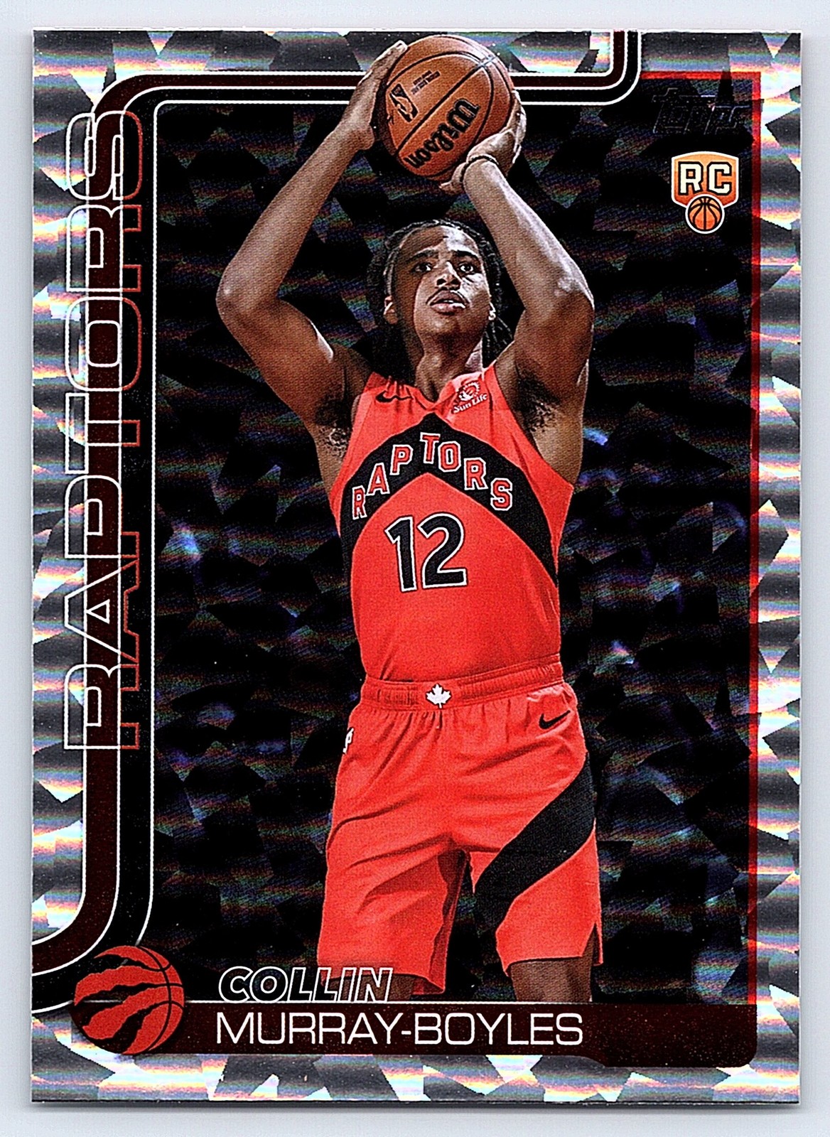 2025-26 Topps #209 Collin Murray-Boyles Crackleboard Toronto Raptors