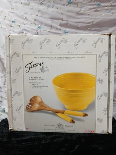 Fiesta Salad Bowl set, Sunflower, Retired item, Still in Box