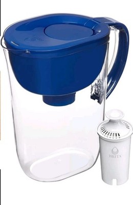 Brita Large 10-Cup Elite Water Filter Pitcher New Sealed blue