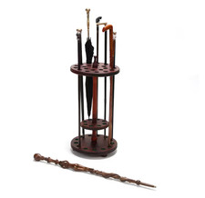 Wooden Display Stand Entryway Stand Rack for Walking Cane Stick Golf Storage Gif