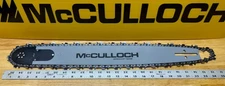 NOS OEM McCulloch Bar/Chain PN 90105 20" 3/8 Drive, .050 Ga D176 Mount. (Bin F)