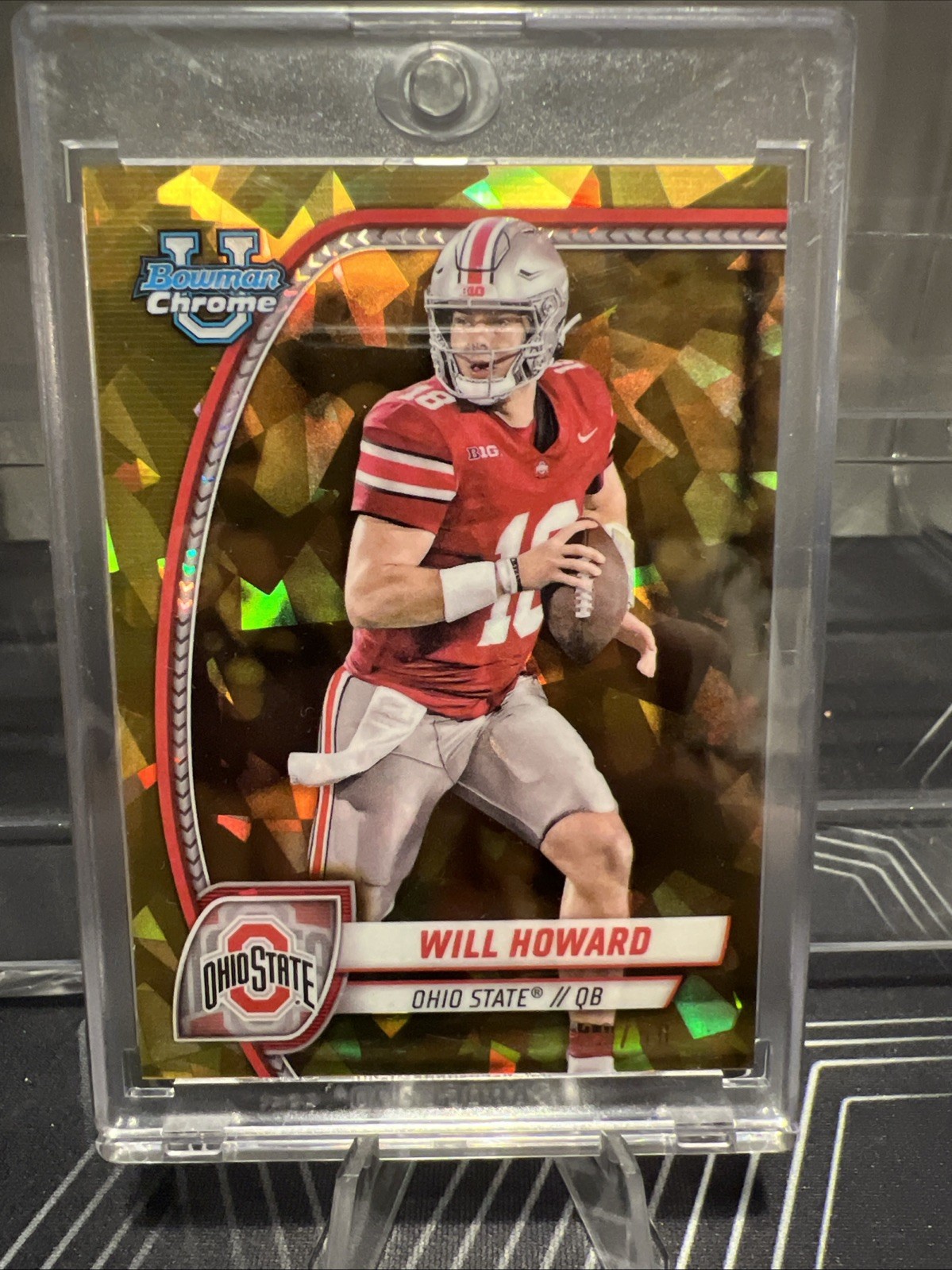 2024 Bowman University Chrome Sapphire Edition - Will Howard #182 Gold /50 (RC)
