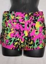 Body Wrappers Adult's Hot Shorts Abstract Fun Print Splatter Shapes SZ LA