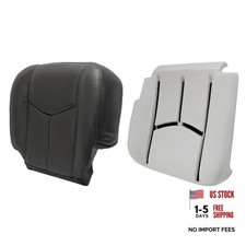 Driver Side Bottom Microfiber Leather Replacement Seat Cover Seat Dark Gray