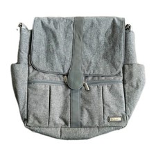 JJ Cole Diaper Bag Gray Heather Backpack Messenger Bag.