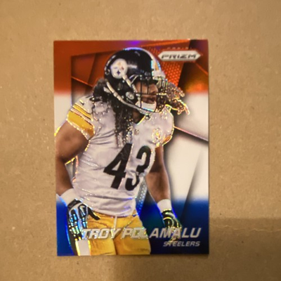 #ad Panini 2014 Prizm Troy Polamalu Red White amp; Blue #162 Steelers Football $5.00