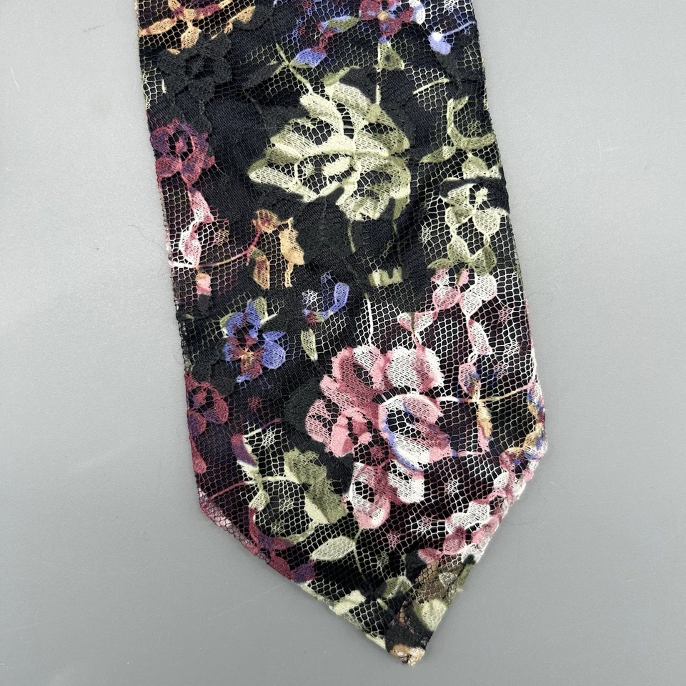 Corbata de Encaje Floral Hada Grunge Capricho Transparente Punk Emo Alternativa Indie Foto 2 de 4