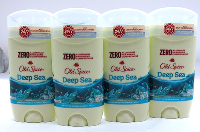 4Pk- Old Spice Deep Sea Ocean Waves + Kelp, 3.0 Oz. Each, No Exp.