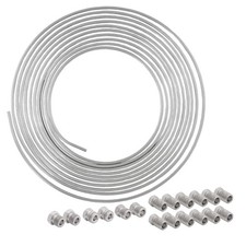 Stainless Steel Brake Line Kit 14 X 25 With 16 Sae Fittings Universal Fit