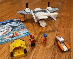 RETIRED LEGO City Coast Guard 60164 Sea Rescue Plane Complete Set