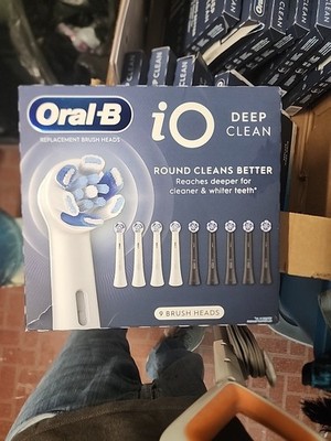 9 Heads -Oral-B iO Deep Clean Replacement Toothbrush Head, Genuine - Read Desc