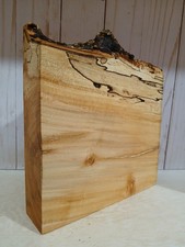 Madera de arce roja hendida XL en blanco, madera torneada, arce figurado/rizado, madera artesanal 