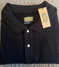 The Foundry Supply Company Men's 4XLT Long Sleeve 100% Cotton Polo Shirt Black