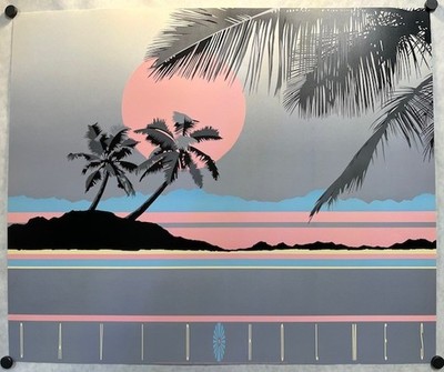 Tropical Tranquillity II by David Holmes- New/Old Stock Vintage Poster,  1987