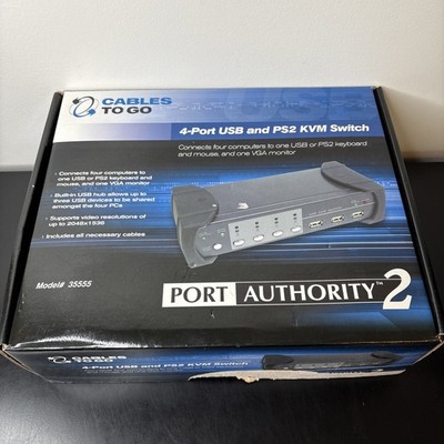 New Cables to Go Port Authority 2 (4-Ports) External KVM Switch Model #35555