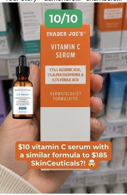 *Trader Joe s Vitamin C Serum 15% L-Ascorbic Acid + Ferulic Acid NEW SEALED*