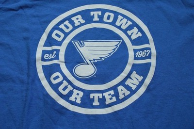 St. Louis Blues Our Town Our Team T-Shirt NHL Hockey L Shirt Toyota SGA