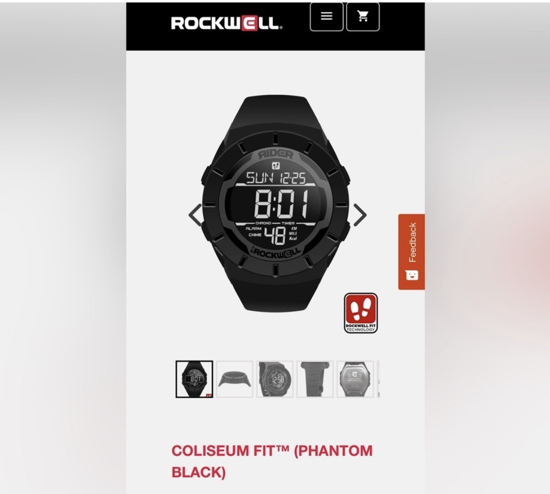 MENS Rockwell COLISEUM FIT Wrist Watch TEAM PHANTOM BLACK LIMITED