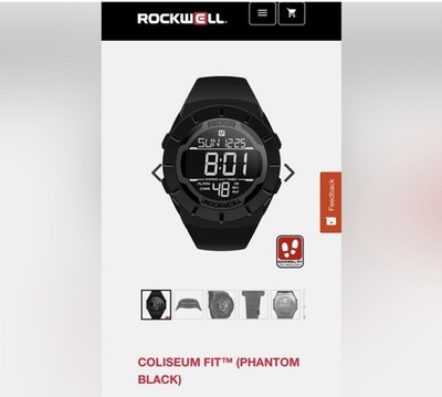 MENS Rockwell COLISEUM FIT Wrist Watch TEAM PHANTOM BLACK LIMITED
